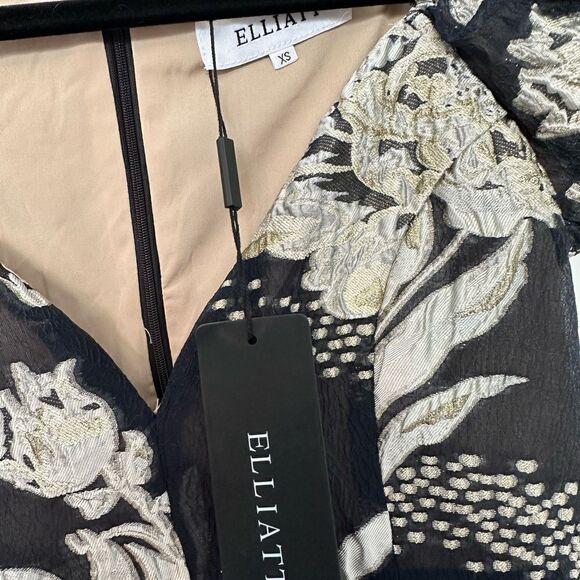 Elliatt Picard Black and White Floral Mini Dress | Size XS - Picture 10 of 12